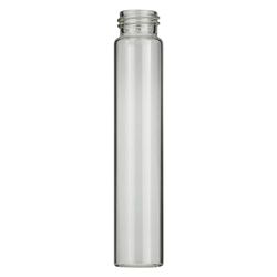 Macherey & Nagel ML-1597 - Bottiglia filettata in vetro, N 24, fondo piatto, trasparente, capacità 60 ml, diametro 27,5 mm, altezza 140 mm, confezione da 100 pezzi