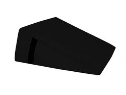 QUIRUMED Cuscino Triangolare, Misure 28 x 30 x 13 cm, Colore Nero, Ergonomico, Similpelle, Imbottitura Flessibile, Cuscino Massaggiante, Fisioterapia, Supporto Schiena