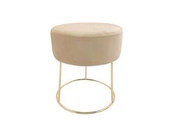 Echtwerk Taburete Marilyn con Superficie de Terciopelo, 35,5 x 35,5 x 40,5 cm, hasta 150 kg, Color Crema