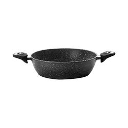 IBILI - Natura djup stekpanna med 2 handtag, 32 cm, aluminium, non-stick stenstil, lämplig för induktionshällar