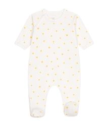 Petit Bateau Bra sömn pyjamas unisex barn, Marshmallow/Orge, 1 meses