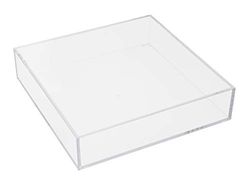 Compactor Cristal RAN6315 Organisateur de Maquillage et Bijoux carré en polystyrène 20 x 20 x 5 cm Transparent