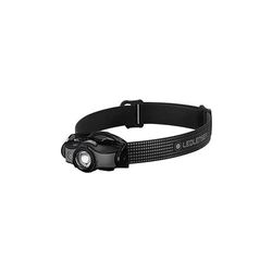 Ledlenser MH5 Torcia frontale LED da outdoor, nera/grigia, ricaricabile con batteria, 400 lumen, autonomia fino a 35 ore, luce rossa, possibile uso con 1 batteria AAA, clipmetallica