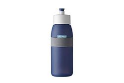 Mepal - Botella Deportiva Ellipse - Práctica Botella de Agua para Deporte y Ocio - Botella Gimnasio Deportiva con Boquilla Blanda - Apta para Lavavajillas y Sin BPA - 500 ml - Nordic Denim