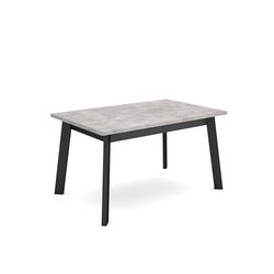 Skraut Home | Eettafel | Vaste tafel voor keuken en woonkamer | 140 | voor 6 personen | Houten poten | Moderne stijl | Cement