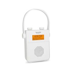 TechniSat DIGITRADIO 30 - Radio de Douche Dab+ étanche (FM, Radio numérique Dab, Batterie intégrée, Bluetooth, étanche IPX5, réveil, mémoire favoris, Prise Casque) Blanc