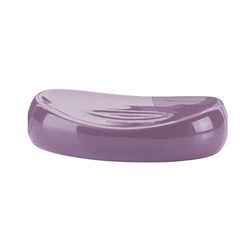 Gedy Adelaide, Dimensions et Poids : 2,7 x 12,4 x 9 cm et 0,195 kg, Porte-Savon Solide en céramique, Finition Lilas, Design R&S, 2 Ans de Garantie, Unica