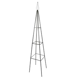 Windhager Obelisco - Marco Cuadrado de Acero con Recubrimiento en Polvo (40 x 40 x 200 cm), Color Verde
