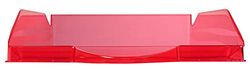 Exacompta - Réf. 12354D - 1 corbeille à courrier ECOTRAY - dimensions utiles 34 x 25 x 6,5 cm - pour documents au format A4+ - peut contenir 500 feuilles - couleur framboise translucide