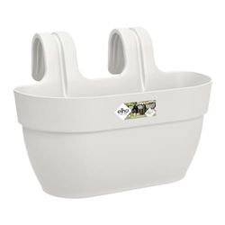 Elho Vibia Campana Easy Hanger M 36 - Jardinera por Balcón Y Exterior - Ø 36 x H 26.5 cm - Blanco/Silky White