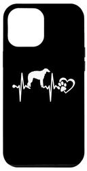 Custodia per iPhone 12 Pro Max Azawakh Dog Heartbeat Paw Love Funny Puppy Lover