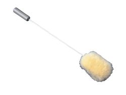 Homecraft éponge en laine d'agneau à long manche, manche long pour une portée maximale, poignée flexible, tampon doux à double face, aide à la vie autonome, pour tous les âges