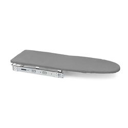 Emuca - Folding Ironing Board for Furniture, Cushioned System, 890x300mm (35x11,8 inch), Grey, Steel and Wood