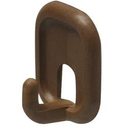 Amig – Lot de 20 Crochets Adhésifs Polyvalents – Faciles à utiliser, Sans Perçage – N’abîment pas le mur – Pour surfaces lisses – Plastique résistant – Marron – 45 x 37 x 21 MM