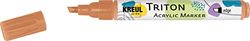 Kreul 17851-Triton Acrylic Marker, cuivre, épaisseur 1 à 4 mm, avec Pointe Edge comme Outil Polyvalent, séchage satiné, résistant aux intempéries sur Supports absorbants, Copper, One size