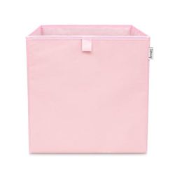 Lifeney 833127 Boîte de rangement coloris rose, Coffre à jouet, rangement et organisation de la maison, compatible avec l'étagère IKEA KALLAX, Polyester, Coloré, Rose, 33 x 33 x 33 cm