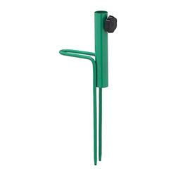 Relaxdays grondanker parasol, metalen grondplug voor stokken van 17-23 mm, camping, strand, parasolhouder staal, groen