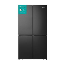 Hisense RQ758N4SAFE Cross Door - Frigorífico congelador, compresor NoFrostPlus, Multiflow 360°, SuperCool, 178,5 cm, refrigerador 393 l, congelador 216 l, 40 dB, 320 kWh/año, color negro