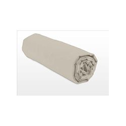 Home Linge Passion Lençol de baixo ajustável de 140 x 190 cm, 57 fios, cor reativa, algodão, bege, marfim, altura