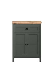 trendteam smart living Komoda, materiał drewnopochodny, zieleń jodłowa z dębem Evoke, 77 x 102 x 39 cm (szer. x wys. x gł.)