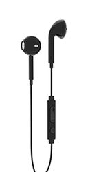 Elbe AU-N15-MIC in-ear hoofdtelefoon met kabel met microfoon, zwart