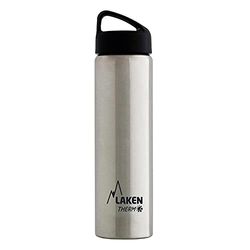 Laken Classic Garrafa térmica de aço inoxidável 18/8 e parede dupla a vácuo, unissexo para adulto, prateado, 750 ml