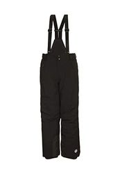 Killtec Gauror Jr, Sci, Pantaloni Funzionali con Pettorina Zip-off, Neve e Protezione Bordi Bambino, Nero, 128