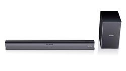 Sharp HT-SBW182 Soundbar 2.1 Slim con Subwoofer inalámbrico, Bluetooth con HDMI ARC/CEC, 160W, Audio óptico Digital, AUX, Negro, 74 cm