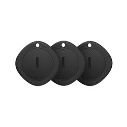 Localizzatore - Localizzatore da viaggio, confezione da 3, colore nero, compatto, facile da usare, con tecnologia di tracciamento Bluetooth e batteria ricaricabile. *