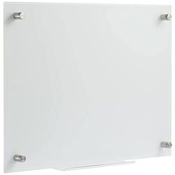 SpeaKa Lavagna magnetica professionale in vetro SP-BWM-200 (larghezza x altezza), 600 mm x 450 mm, bianco liscio, con vassoio di conservazione