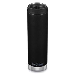 Klean Kanteen TKWide - Bicchiere da caffè isolato da 590 ml, con tappo da caffè, colore: Nero