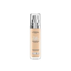 L'Oréal Paris Foundation for Face, Skincare Infused with Hyaluronic Acid, True Match Hydrating Liquid Foundation for All Skin Tones, SPF 16, 4.5N True Beige, 30ml