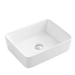 Lavabo sobre encimera redondo blanco brillo | 475x370x140 mm | 7 años de garantía