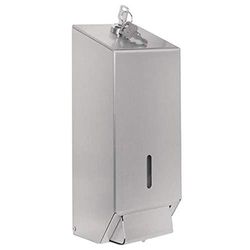 Jantex - Distributeur professionnel de savon et de désinfectant pour les mains en acier inoxydable Jantex 1 litre - Fixation murale, facile à remplir et verrouillable GJ034
