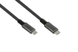 Good Connections USB 4.0 gen. 2x2 kabel (20 GBit/s, 100W, 8K @30Hz), USB-C™ stekker naar USB-C™ stekker, antraciet, 1 m