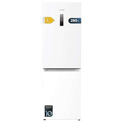 Cecotec Frigorífico Combi Gris Acero de 290L Bolero CoolMarket Combi 290 Inox. Alto 185cm y 59,5cm de Ancho, Total Nofrost, Bajo Consumo, Cajón para Productos Frescos, Puerta Reversible