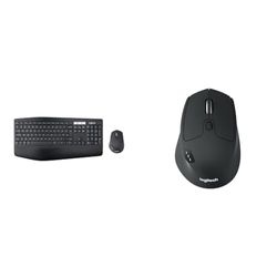 Logitech MK850 Kit Tastiera e Mouse Wireless Multidispositivo, Wireless e Bluetooth 2.4 GHz & M720 Triathlon Mouse Wireless Multidispositivo, Bluetooth, Ricevitore USB Unifying
