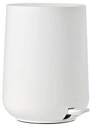 ZONE DENMARK - Poubelle Salle de Bain Nova - 3L - Design Scandinave - Plastique ABS Doux Au Toucher - Poubelle Cuisine Élégante H23cm D20,5cm - Blanc