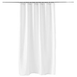 Douceur d'Intérieur, Tenda da Doccia con Ganci (180 x 200 cm) Yaline, Bianco, Poliestere Tinta Unita