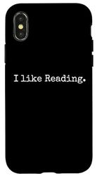 Coque pour iPhone X/XS J'aime lire le lecteur drôle bibliothécaire blague club de lecture