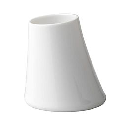 GEDY Flou Portaspazzolini Bianco, Misure e peso prodotto: 11,2X10,2X10,2 CM & 0,145 KG, Realizzato in Resina Termoplastica, Porta Spazzolini Bagno Design di Carallo Grandis, 2 Anni di Garanzia