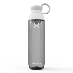 Promixx FORM Sportflaska ny utgåva för infusioner och hydrering – hållbar dryckesflaska med läckagesäkert lock – 760 ml / 24 oz (keramisk vit)