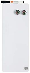 Nobo Mini Lavagna Magnetica Montabile su Parete / Frigorifero con Clip per Pennarello Integrata, per Casa / Ufficio, Cancellabile a Secco, Senza Cornice, 140 mm x 360 mm, Bianco