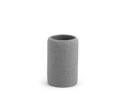 H&H Porta Spazzolini in Resina con Effetto Trama – Stile Moderno e Funzionalità, Colore Grigio