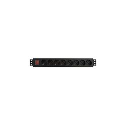 WP Rack 19 polegadas com 8 entradas universais ITA 10/16 A e tomadas Schuko, cabo de 2 m, tomada italiana de 16 A, 250 V/3500 W