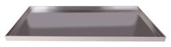 Pentole Agnelli COAL49/2D60 Teglia Rettangolare con Orlo, Bordi Dritti, Altezza 2 cm, Lega Alluminio 3003, Spessore 1.5 mm, Argento
