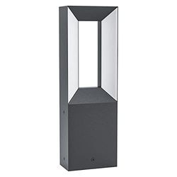 Eglo Led lampada da esterno Riforano, lampada da esterno a due fiamme, lampada base in fusione di alluminio in nero e plastica in bianco, bianco caldo, IP44