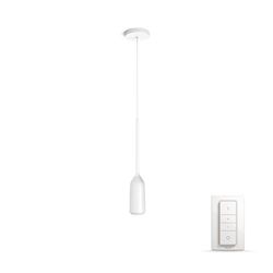 Philips Hue White Ambiance Lampadario LED Smart Devote, Attacco E27, 60 W, Telecomando Dimmer Switch e 1 Lampadina Hue White Ambiance Inclusi