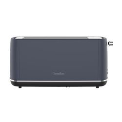 TERRAILLON - NEW MOON- Griglia pane lunga, 2 fessure extra larghe, 6 livelli potenza (1550W) - Scongelamento, Riscaldamento, Spegnimento automatico, Cassetto raccogli briciole, Corpo in Inox