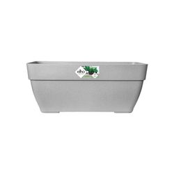 Elho Vibia Campana Trough 80 - Plantor för utomhusbruk - Ø 76,5 x H 33,3 cm - grå/levande cement